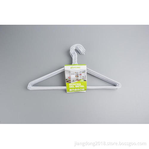 White Plastic Coated Wire Hanger